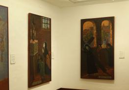 En una de las salas están exhibidos cuadros del pintor ecuatoriano Víctor Mideros. Foto: Julio Estrella / Familia